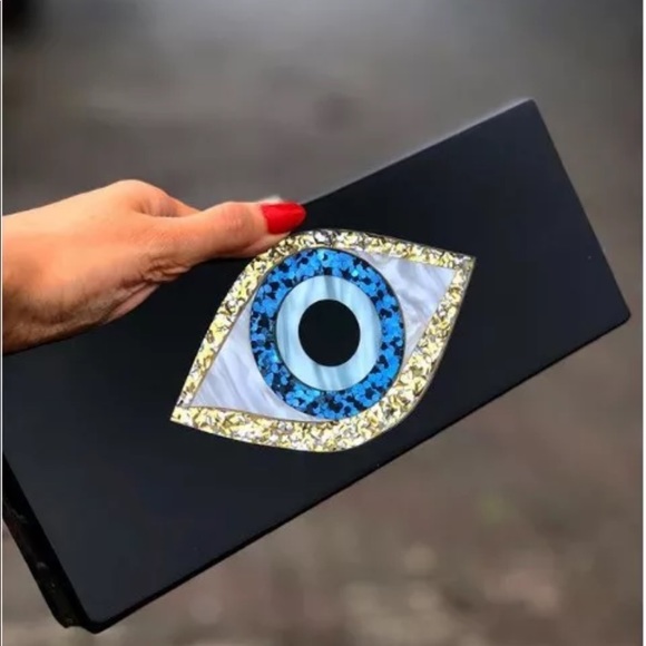 Handbags - Evil eye statement clutch